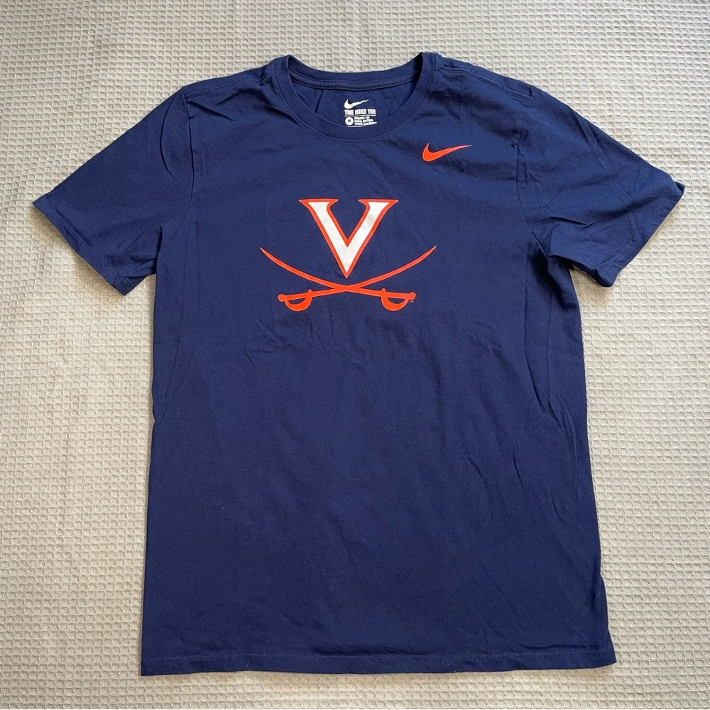 University Of Virginia Cavaliers Tee Shirt Medium Men’s The Nike Tee Navy Cotton